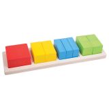 Bigjigs Toys Vkládací puzzle zlomky čtverce