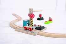 Dřevěné hračky Bigjigs Rail Uhelný dok s jeřábem