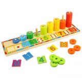 Dřevěné hračky Bigjigs Toys Deska nasazování s čísly