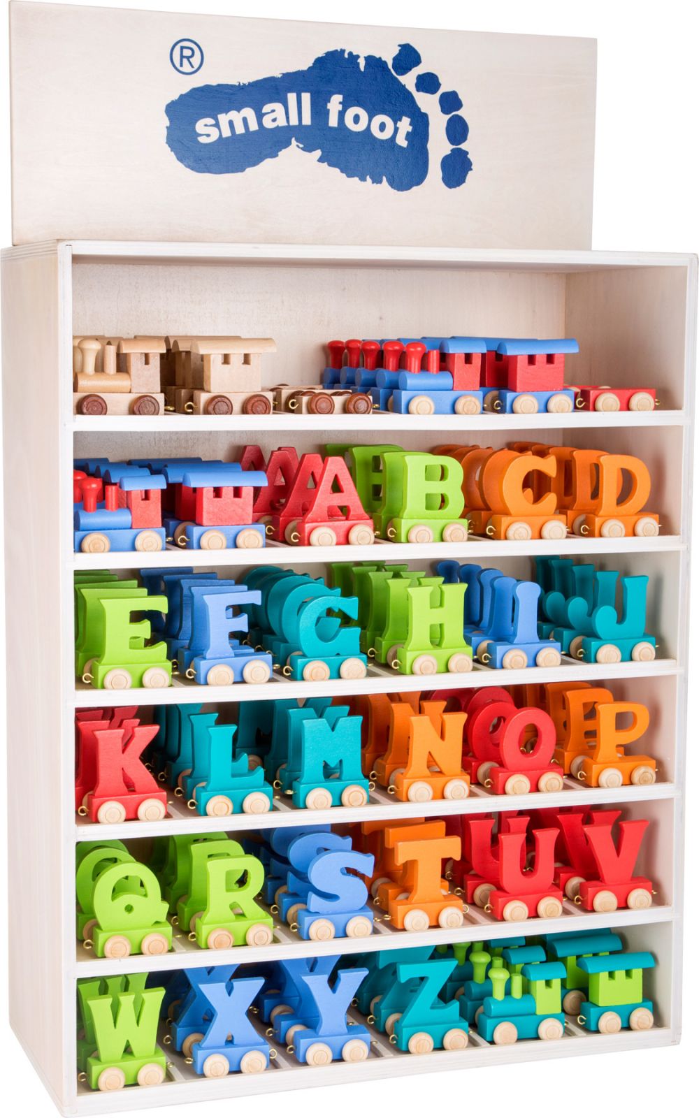 Dřevěné hračky Dřevěný vláček barevná abeceda Small foot by Legler