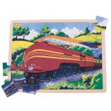 Dřevěné hračky Bigjigs Toys Dřevěné puzzle historický vlak Vévodkyně z Hamiltonu 35 dílků