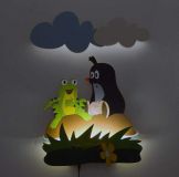 Dřevěné hračky DoDo Dětská LED lampička krtek a žabka