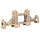 Dřevěné hračky Woodcraft Dřevěné 3D puzzle slavné budovy Tower Bridge Woodcraft construction kit
