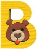 Dřevěné hračky Fauna Abeceda písmenko B medvěd