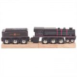 Dřevěné hračky Bigjigs Rail Dřevěná replika lokomotivy Black 5 engine
