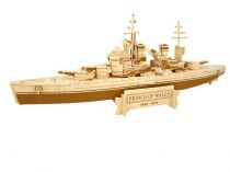 Dřevěné hračky Woodcraft Dřevěné 3D puzzle bitevní loď Prince of Wales Woodcraft construction kit