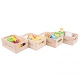 Dřevěné hračky Bigjigs Toys set zdravých potravin ve čtyřech krabičkách 2