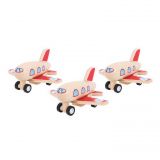 Dřevěné hračky Bigjigs Toys Dřevěné natahovací letadlo 1 ks