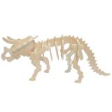 Dřevěné hračky Woodcraft Dřevěné 3D puzzle Triceratops velký Woodcraft construction kit