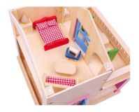 Dřevěné hračky small foot Růžový domeček pro panenky s terasou Clara