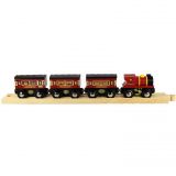 Dřevěné hračky Bigjigs Rail Dálkový vlak + 3 koleje