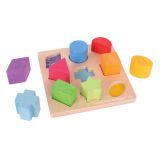 Dřevěné hračky Bigjigs Baby Dřevěné kostky tvary a barvy Bigjigs Toys