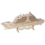 Dřevěné hračky Woodcraft Dřevěné 3D puzzle luxusní jachta Woodcraft construction kit