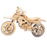 Dřevěné hračky Woodcraft Dřevěné 3D puzzle motorka terénní Woodcraft construction kit