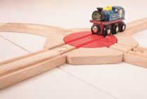 Dřevěné hračky Bigjigs Rail Točna se 4 výjezdy