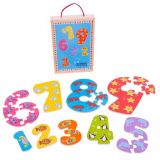 Dřevěné hračky Bigjigs Toys Dřevěné puzzle čísla 1-9
