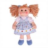 Dřevěné hračky Bigjigs Toys Látková panenka Christina 34 cm
