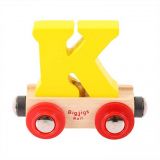 Dřevěné hračky Bigjigs Rail Vagónek dřevěné vláčkodráhy - Písmeno K