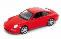 Dřevěné hračky Welly - Porsche 911 (997) Carrera S 1:34 červené