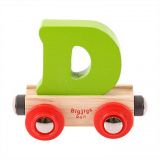 Dřevěné hračky Bigjigs Rail Vagónek dřevěné vláčkodráhy - Písmeno D