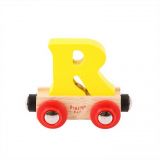 Dřevěné hračky Bigjigs Rail Vagónek dřevěné vláčkodráhy - Písmeno R