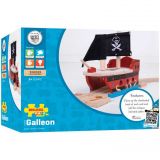 Dřevěné hračky Bigjigs Rail Pirátská galéra