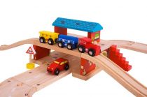 Dřevěné hračky Bigjigs Rail Nádraží nad cestou