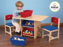 Dřevěné hračky KidKraft Stůl Star se dvěma židličkami a boxy