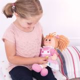 Dřevěné hračky Bigjigs Toys Látková panenka Eva 34 cm