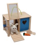 Dřevěné hračky small foot Plyšový králík v králíkárně s doplňky