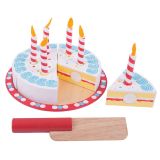 Dřevěné hračky Bigjigs Toys Krájecí narozeninový dort