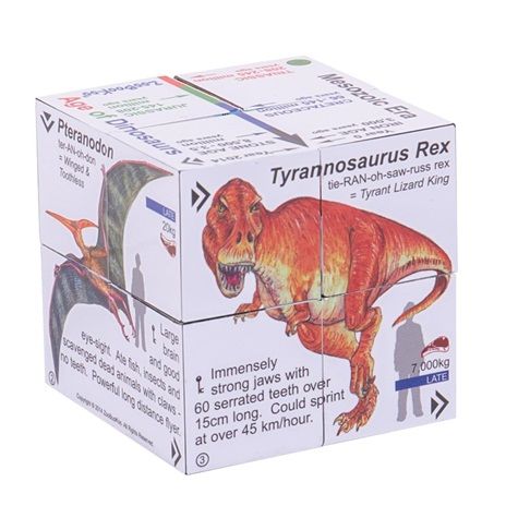 Dřevěné hračky Zoobookoo Kniha v kostce Dinosauři