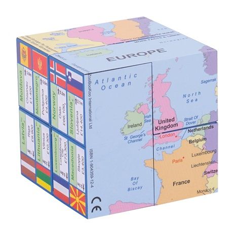 Dřevěné hračky Zoobookoo Kniha v kostce Mapa Evropy