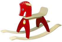 Dřevěné hračky Wonderworld Dřevěný houpací kůň červený