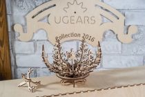Dřevěné hračky Ugears 3D dřevěné mechanické puzzle Květina