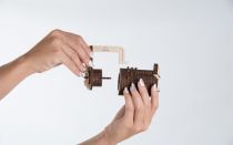 Dřevěné hračky Ugears 3D dřevěné mechanické puzzle Zámek