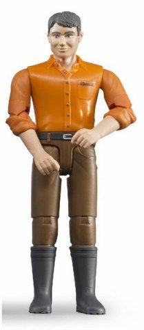 Dřevěné hračky Bruder BWORLD Figurka muž hnědé kalhoty