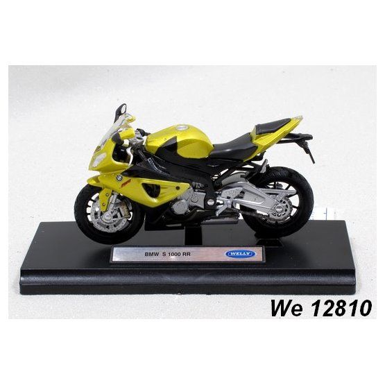 Dřevěné hračky Welly Motocykl BMW S1000RR 1:18 zlatý
