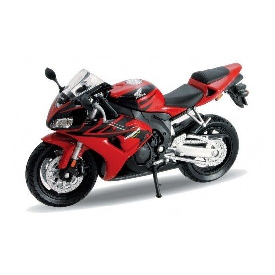 Dřevěné hračky Welly Motocykl Honda CBR1000RR 1:18 červená