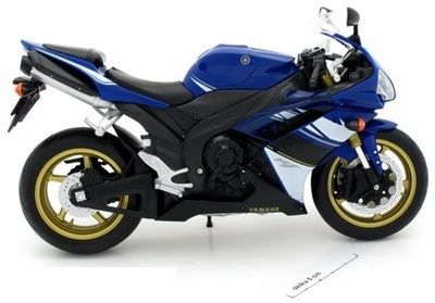Dřevěné hračky Welly Motocykl Yamaha YZF-R1 1:18 modrá