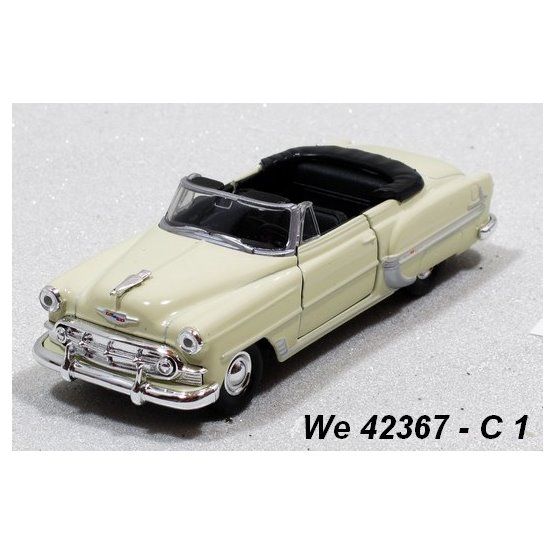 Dřevěné hračky Welly Chevrolet Bel Air (1953) 1:34 kabriolet krémový
