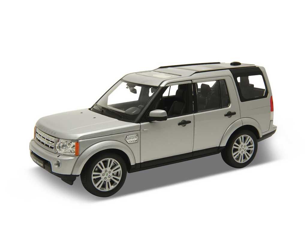 Dřevěné hračky Welly Land Rover Discovery IV 1:24 stříbrný