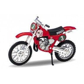 Dřevěné hračky Welly Motocykl Honda CR250R 1:18 červená