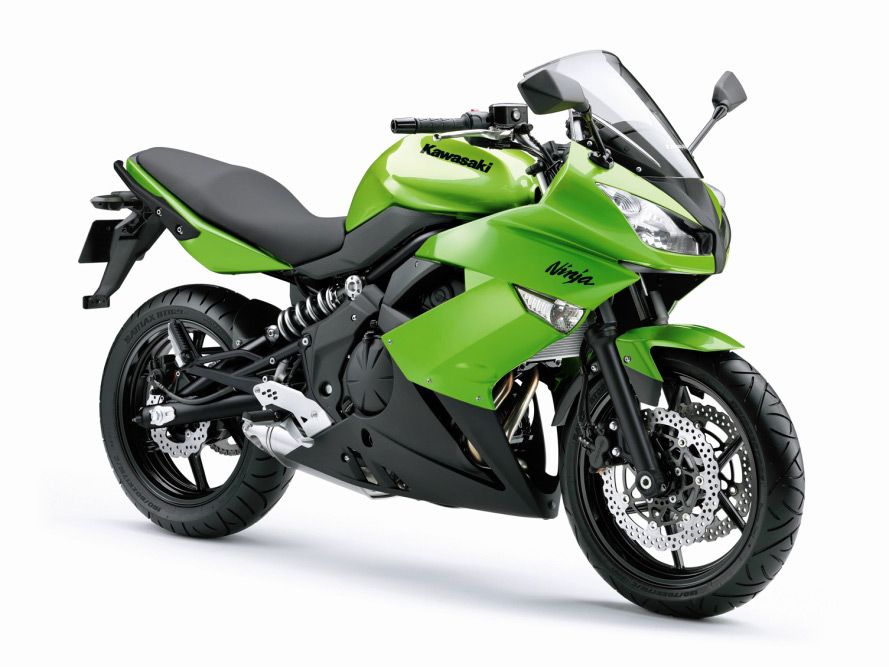 Dřevěné hračky Welly Motocykl Kawasaki Ninja 650R 1:10 zelený
