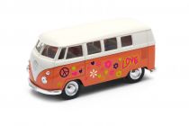 Dřevěné hračky Welly Volkswagen T1 Bus (1963) 1:34 oranžový love
