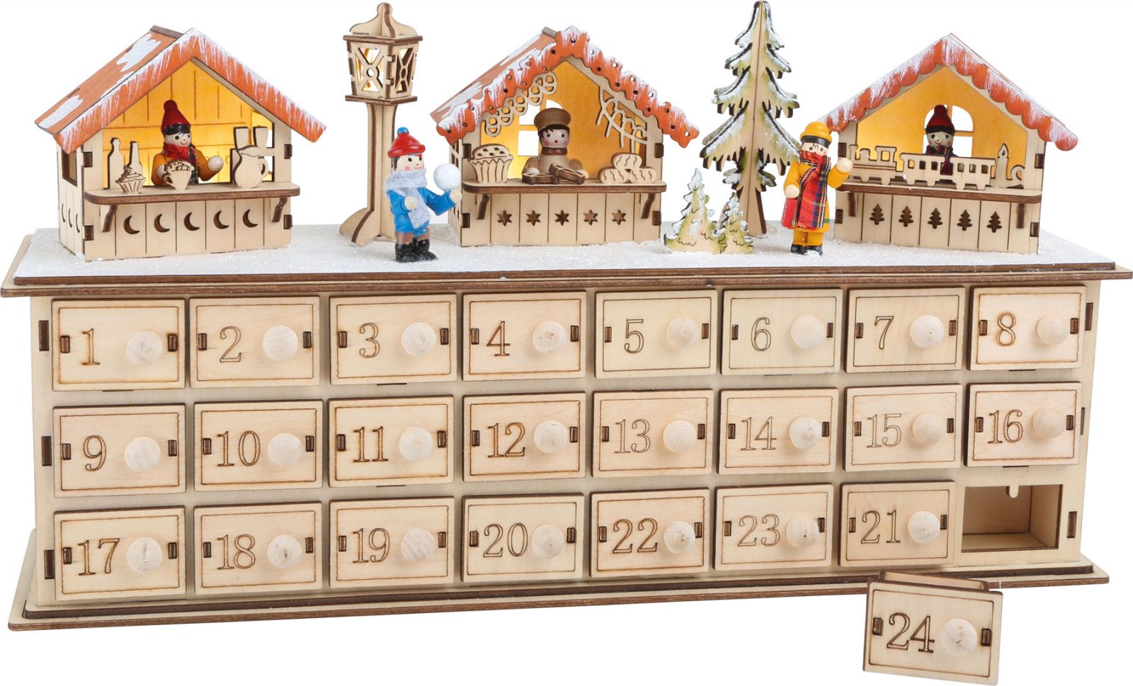 Dřevěné hračky small foot Dřevěný adventní kalendář vánoční trhy