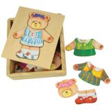 Dřevěné hračky Bigjigs Toys Oblékací puzzle Paní medvědice