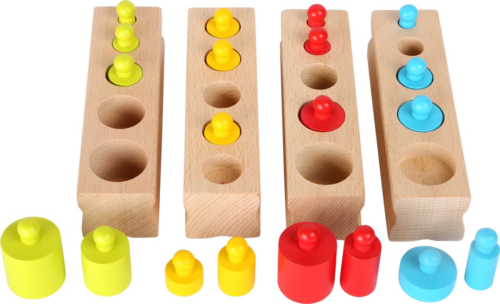 Dřevěné hračky small foot Dřevěná vkládací závažíčka barevná