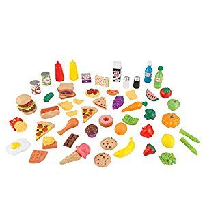 Dřevěné hračky KidKraft Sada potravin 65 ks