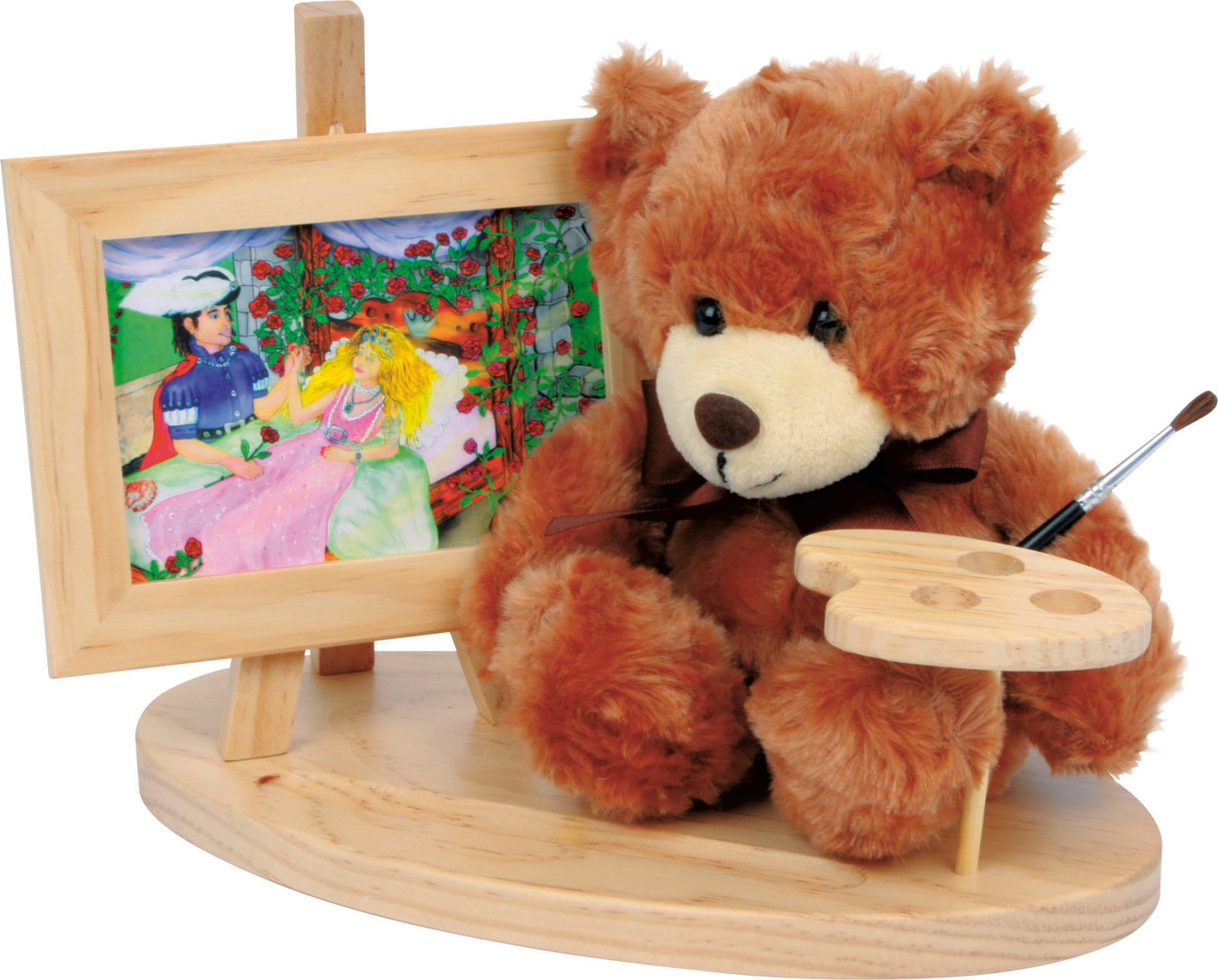 Dřevěné hračky small foot Dřevěný dekorativní stojánek s medvídkem